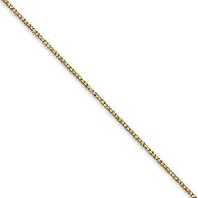 0.9mm, 14k Yellow Gold, Solid Box Chain Necklace