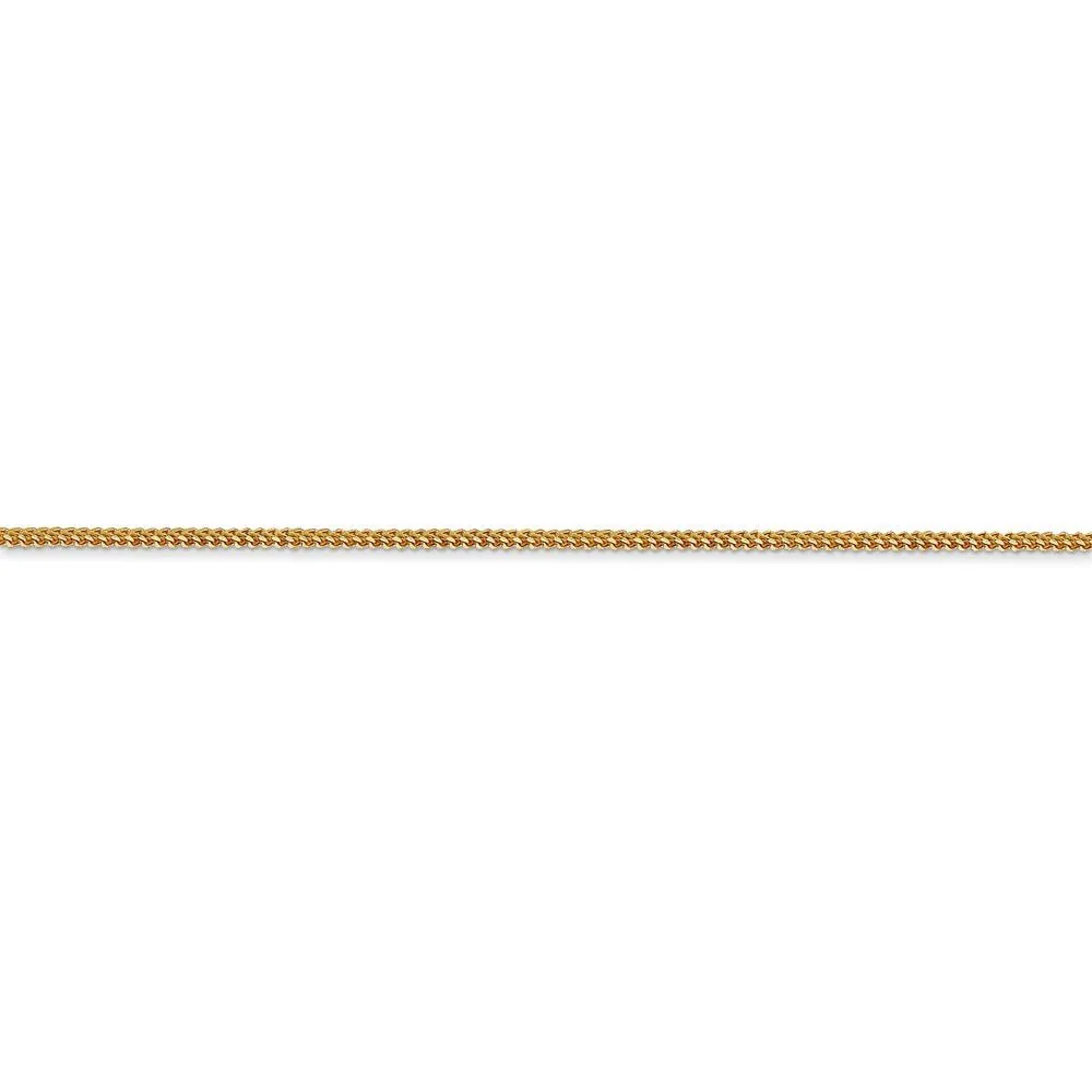 0.9mm, 14k Yellow Gold, Solid Franco Chain Bracelet