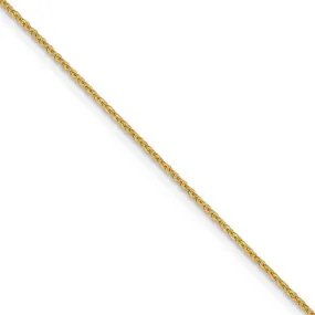 1.1mm 14k Yellow Gold Solid Flat Cable Chain Necklace