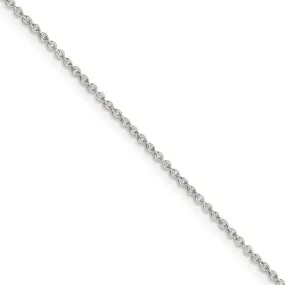 1.25mm, Sterling Silver Classic Solid Cable Chain Necklace