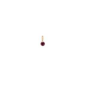 14k Single Garnet Charm | January Birthstone