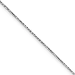 1.4mm 14k White Gold Solid Classic Cable Chain Necklace