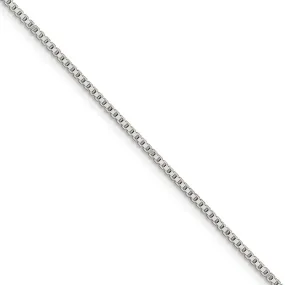 1.4mm, Sterling Silver, Solid Box Chain Bracelet