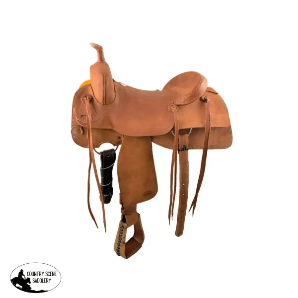 16" Showman ® Hard seat ranch cutting saddle..