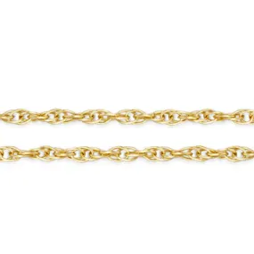 18 INCHES 0.5MM 14KT SOLID GOLD ROPE NECKLACE