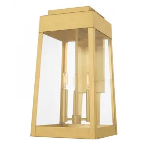 3 Lt Satin Brass Wall Lantern