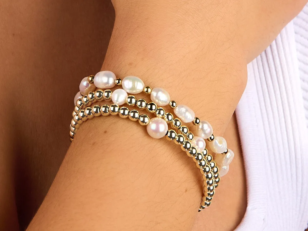 4mm Bead Multi-Pearl Bracelet