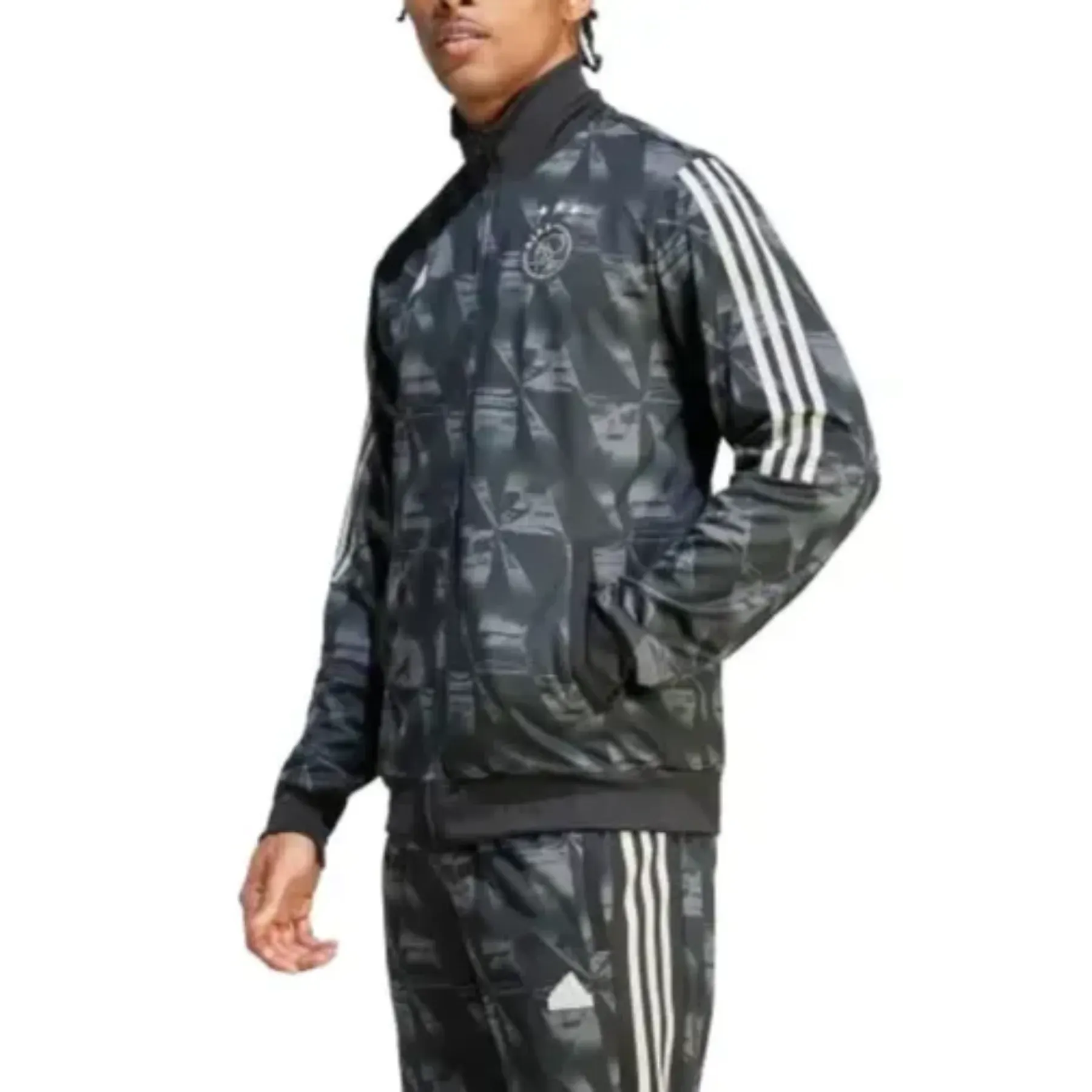 Ajax Amsterdam silver training presentation Soccer tracksuit 2023/24 - Adidas