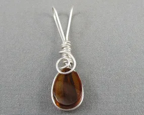 Amber Pendant (925 Sterling Silver) B025-2