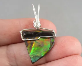 Ammolite Gemstone Pendant (925 Sterling Silver) 1pc B025-3