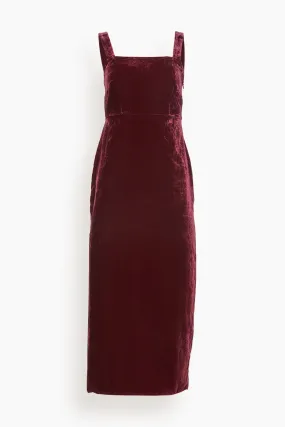 Aretha Midi Dress in Burgundy