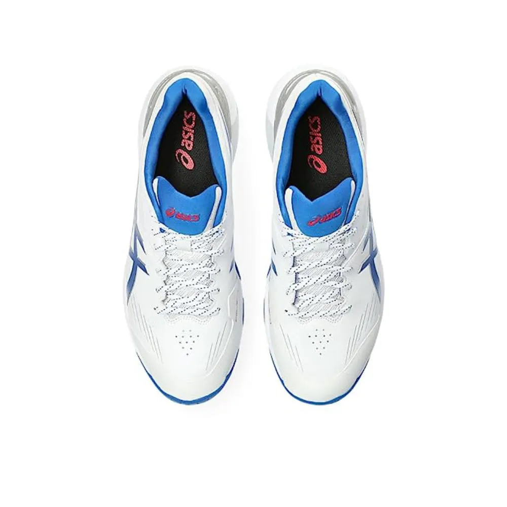 ASICS Men's 350 Not Out FF Cricket Shoe (White/Tuna Blue)