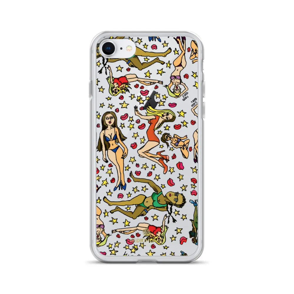 Bad Girl's iPhone Case, Graphic Cartoon Art Fun Colorful Artistic Phone Case-Made in USA/EU/MX