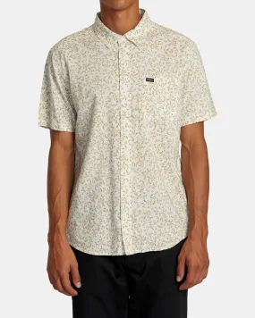 Botanical Short Sleeve Woven Shirt - Natural