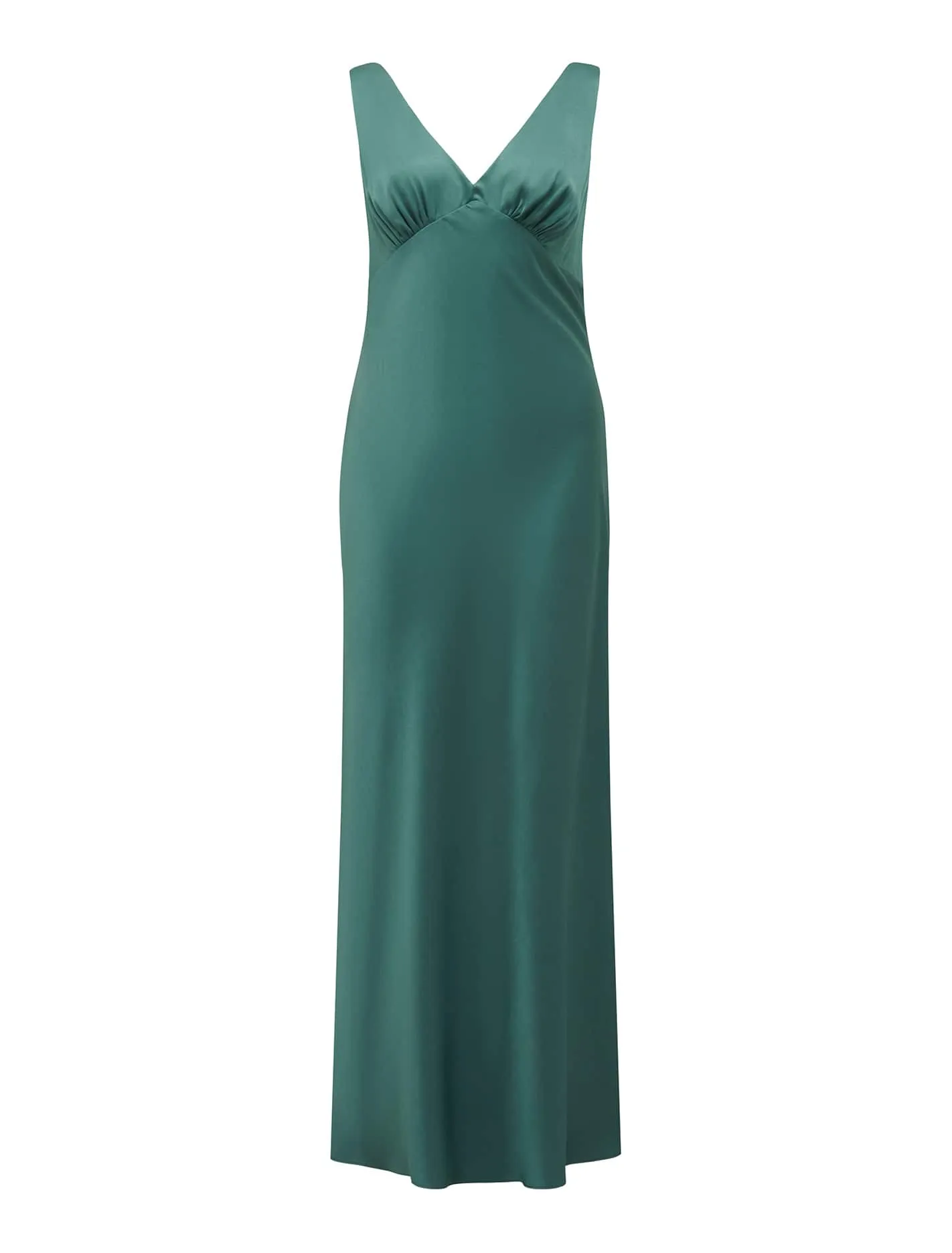 Cameron Petite V Neck Satin Maxi Dress