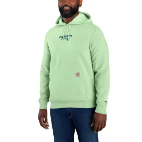 'Carhartt' Men's Force Lightweight Logo Hoodie - Aventurine