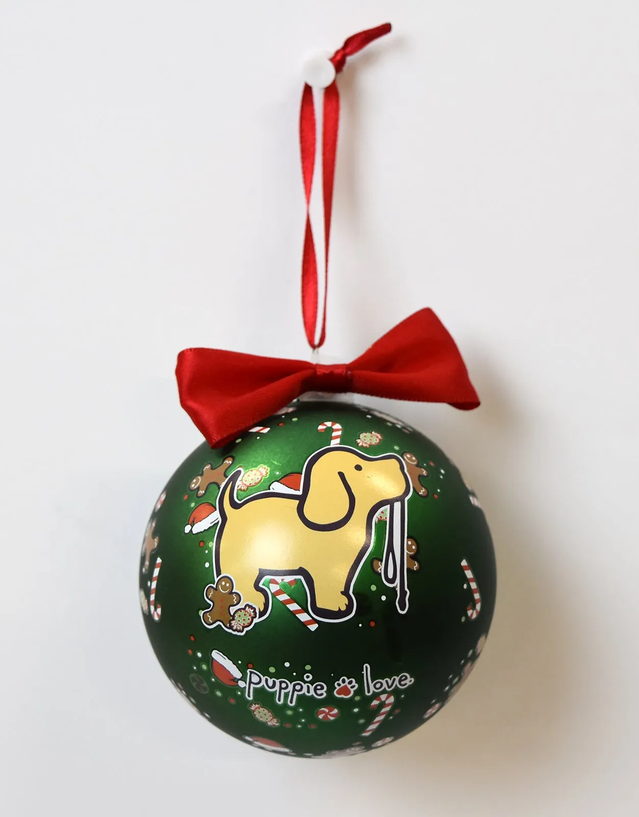 CHRISTMAS PATTERN PUP ORNAMENT