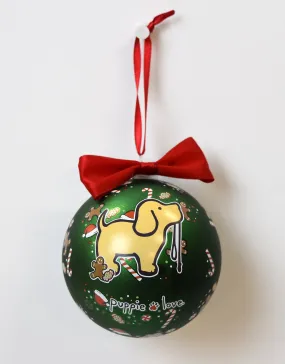 CHRISTMAS PATTERN PUP ORNAMENT