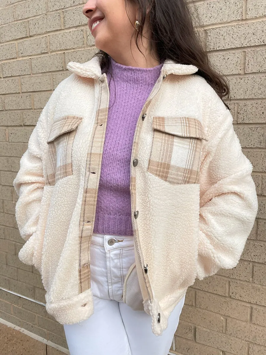 Dora Plaid Accent Shacket