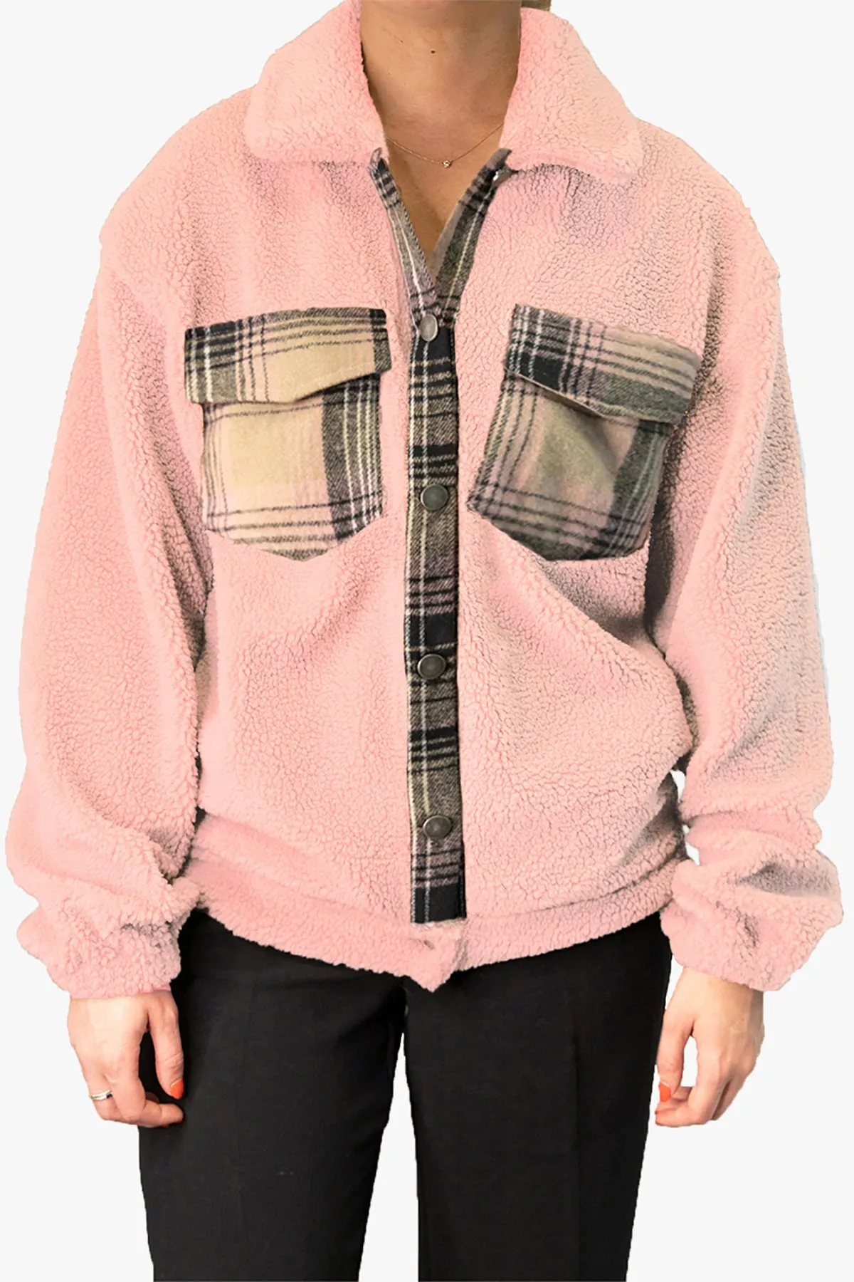 Dora Plaid Accent Shacket