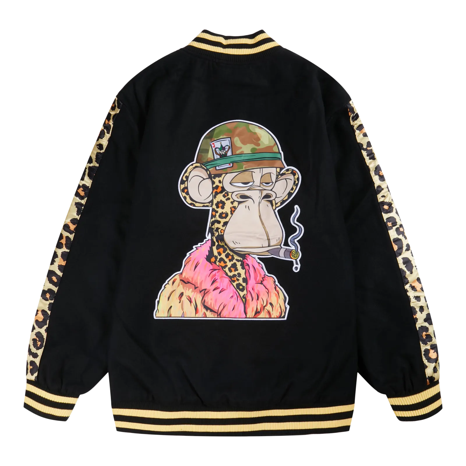 Dr. Bombay Leopard Varsity Jacket