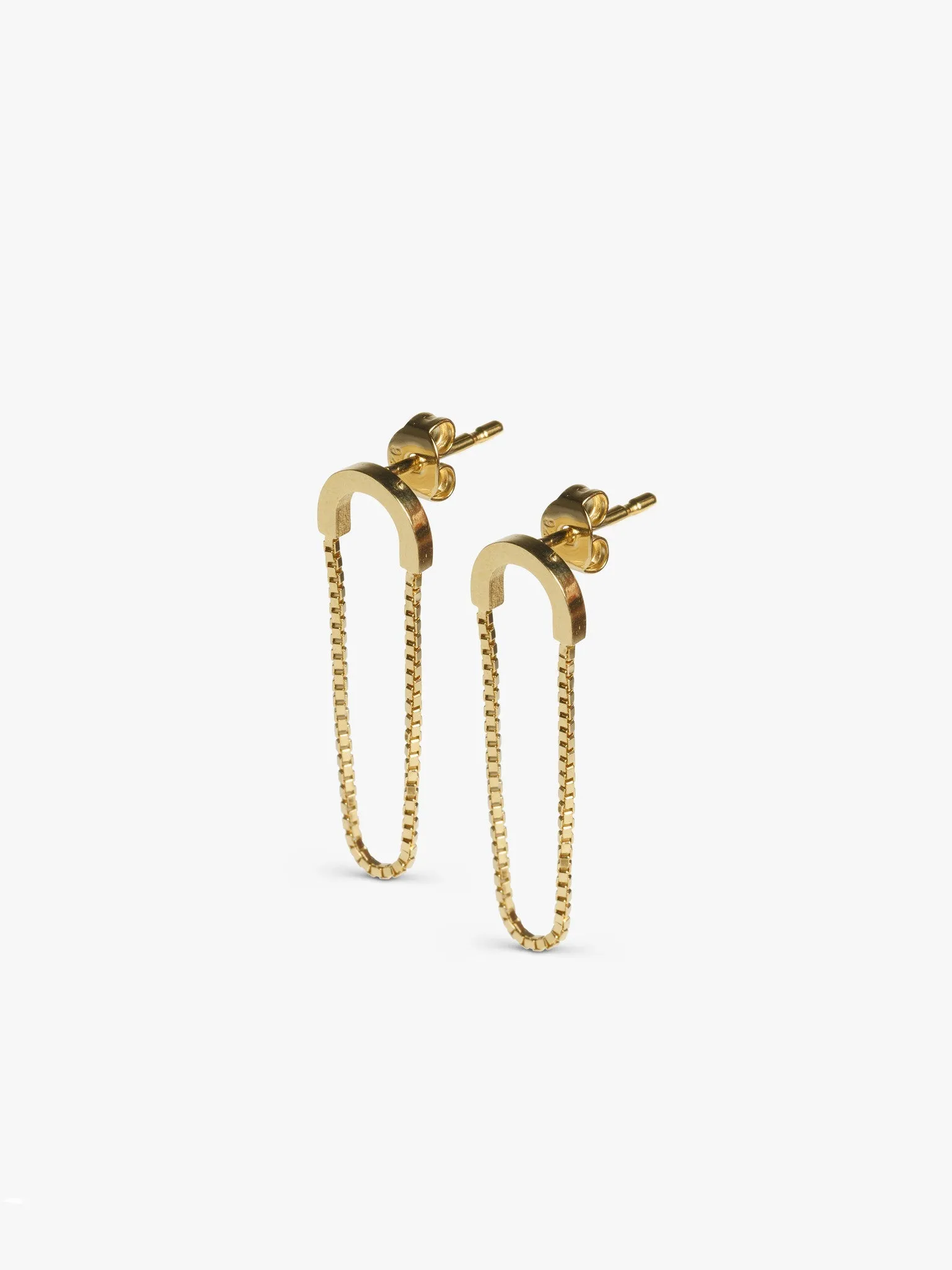 Earring Volt Round 14kt Solid Gold