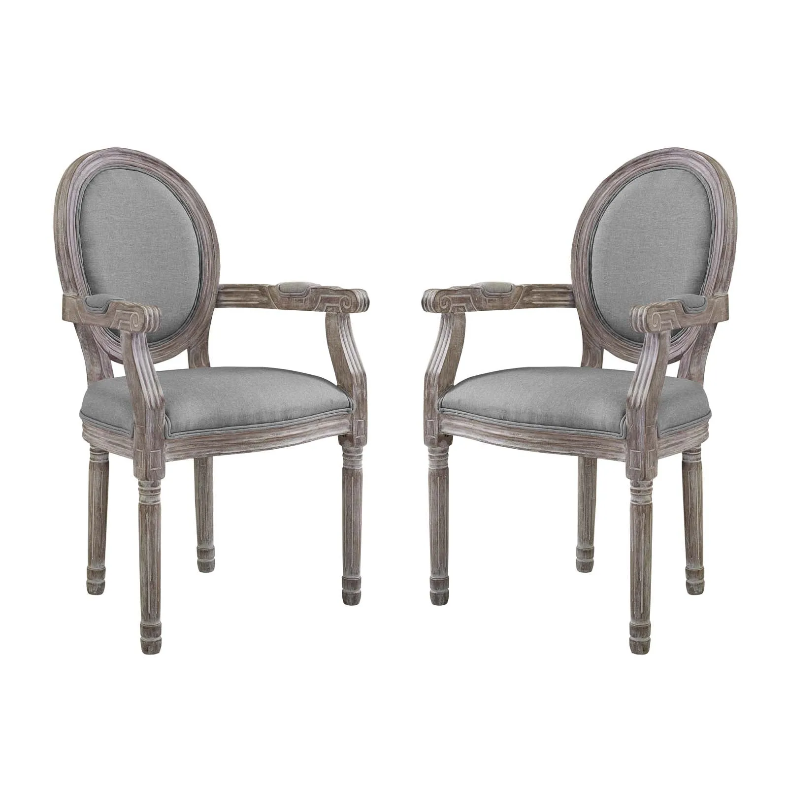 Emanate Dining Armchair Upholstered Fabric Set of 2