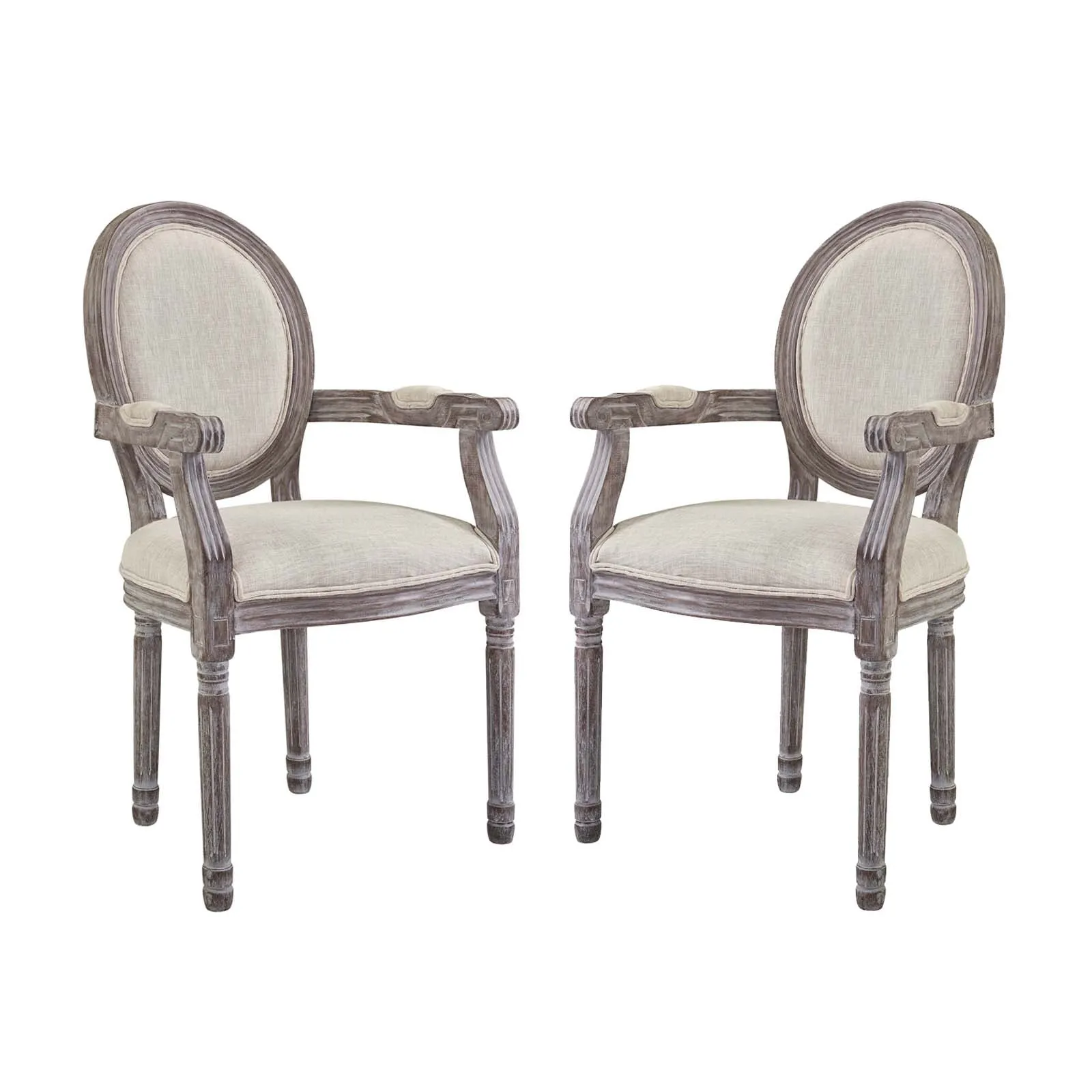 Emanate Dining Armchair Upholstered Fabric Set of 2