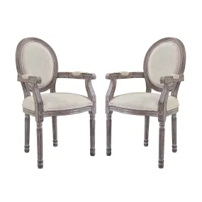 Emanate Dining Armchair Upholstered Fabric Set of 2