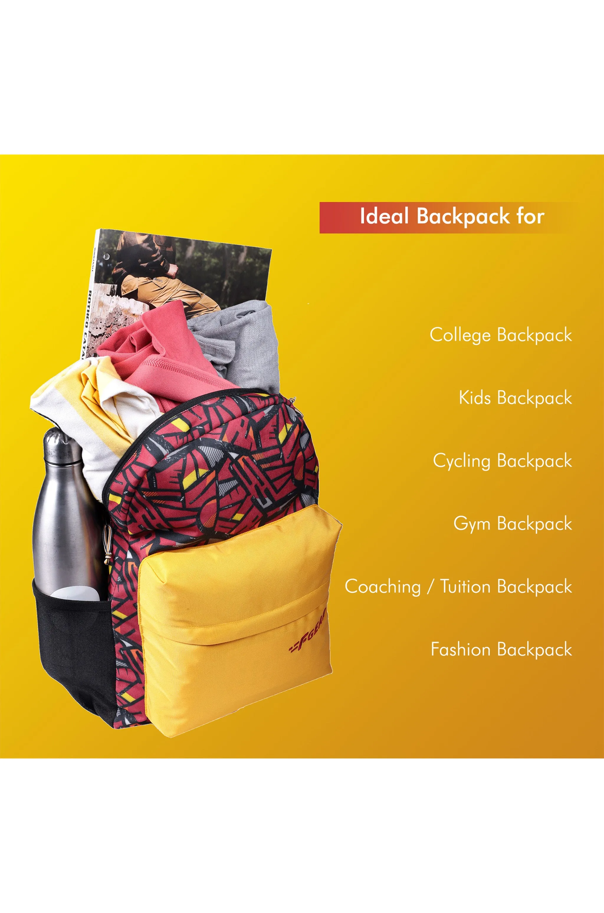 Emprise 23L Wordly Red Yellow Backpack