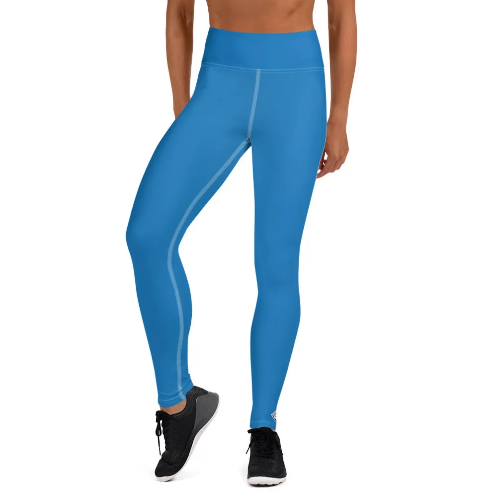 Essential Activewear: Solid Color Leggings for Her - Azul