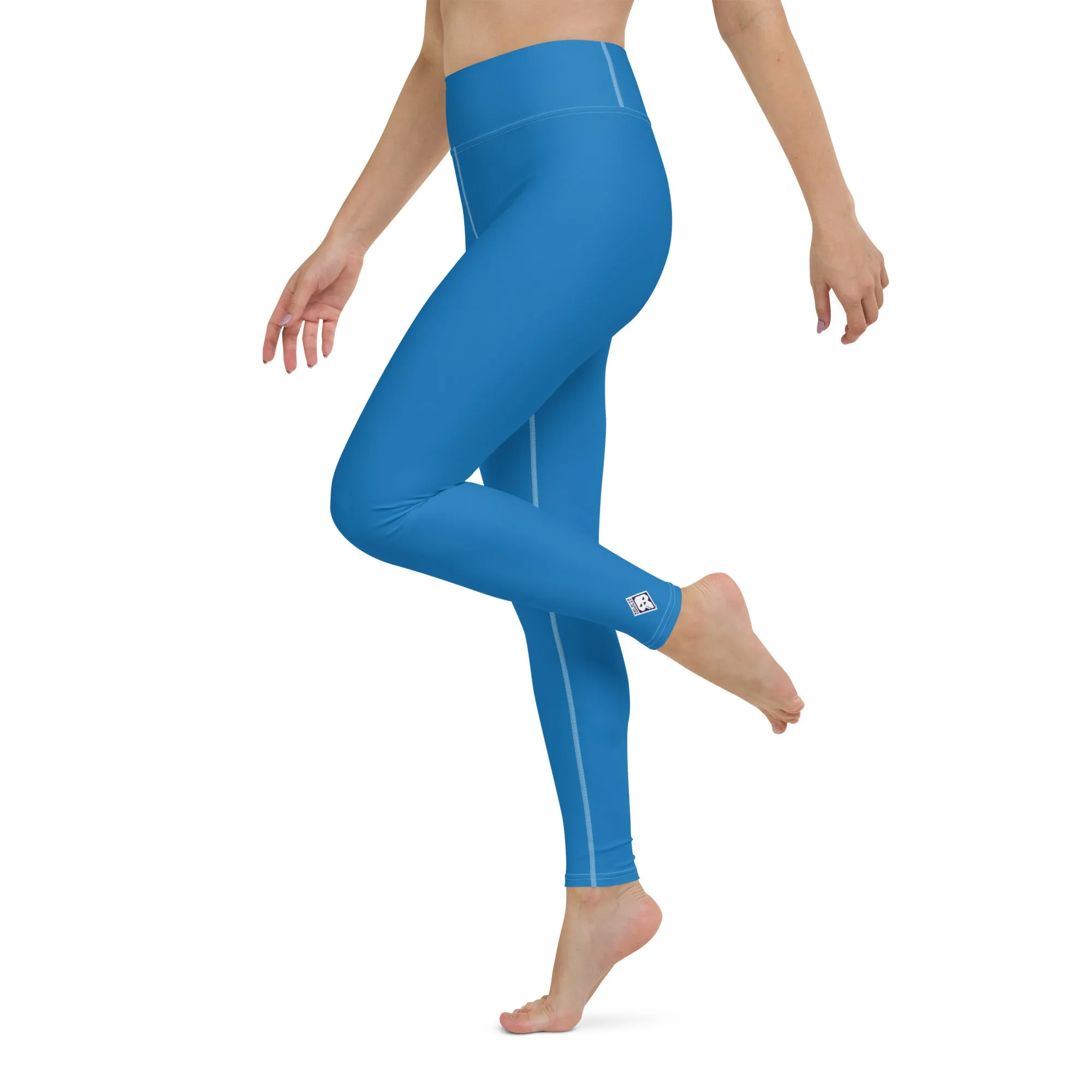 Essential Activewear: Solid Color Leggings for Her - Azul