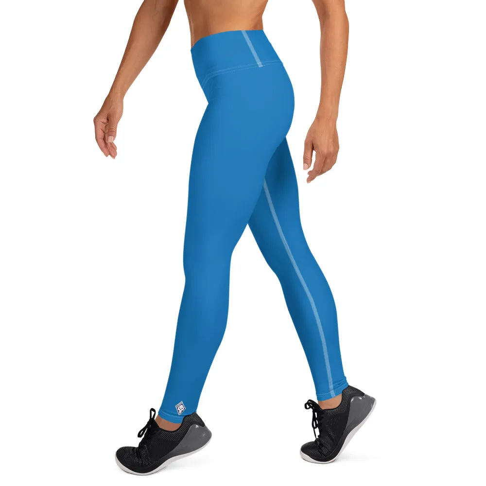 Essential Activewear: Solid Color Leggings for Her - Azul