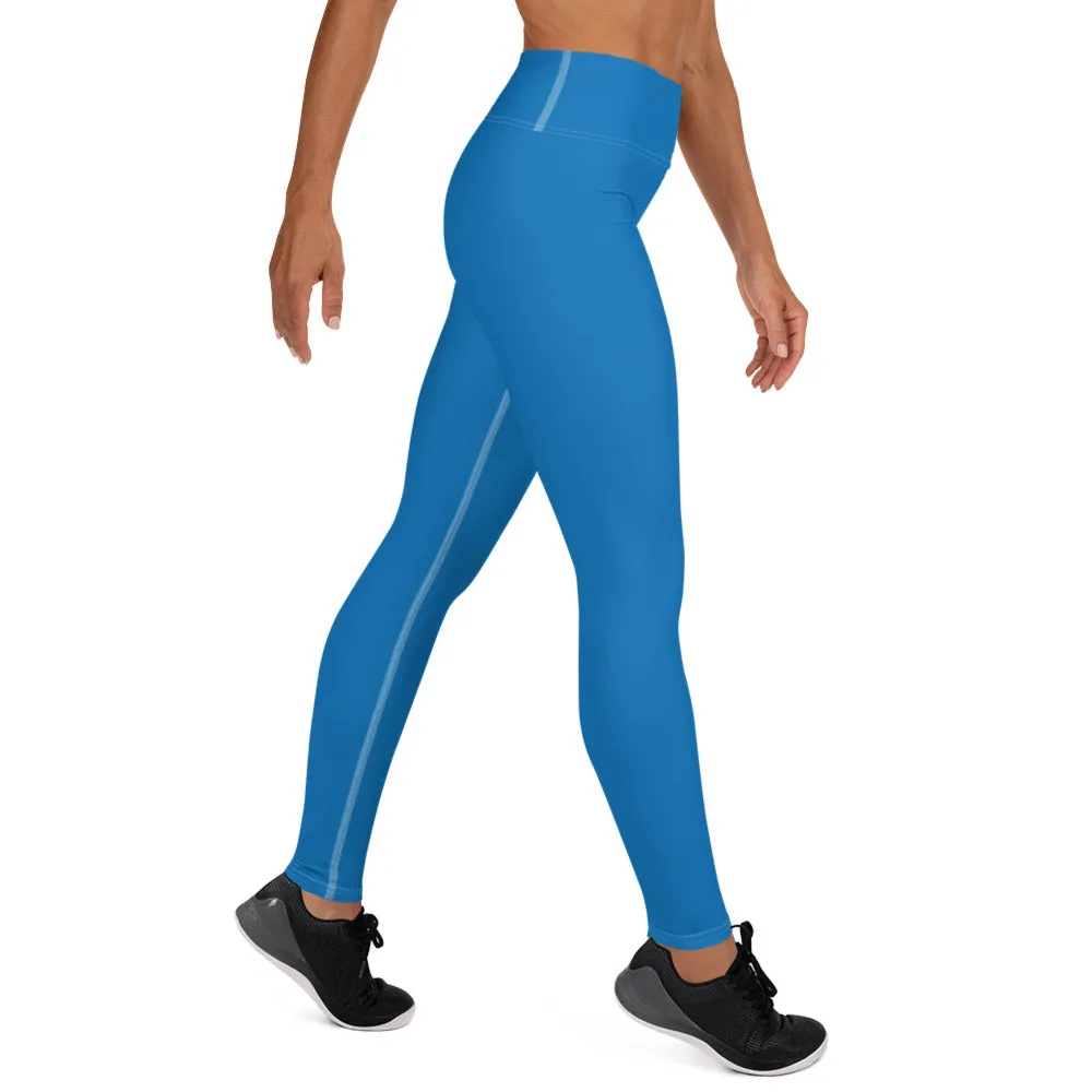 Essential Activewear: Solid Color Leggings for Her - Azul