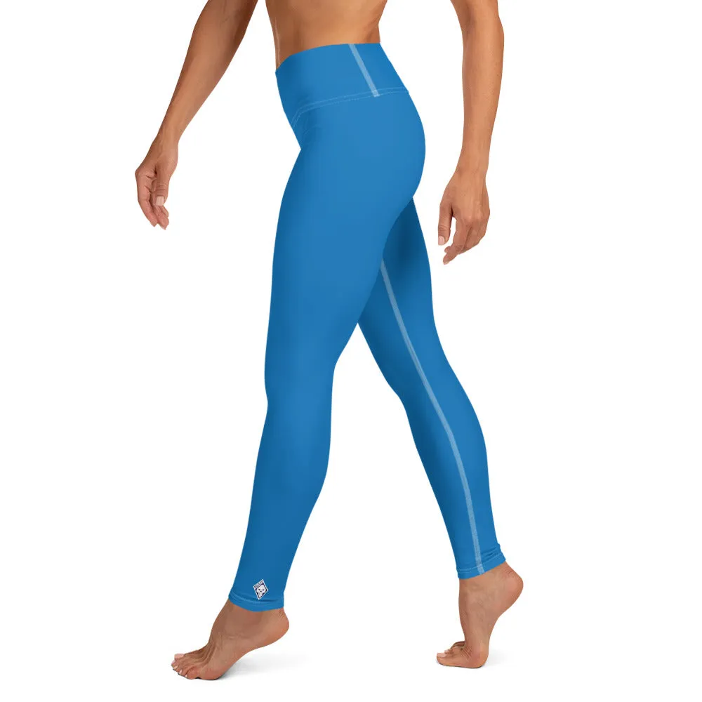 Essential Activewear: Solid Color Leggings for Her - Azul