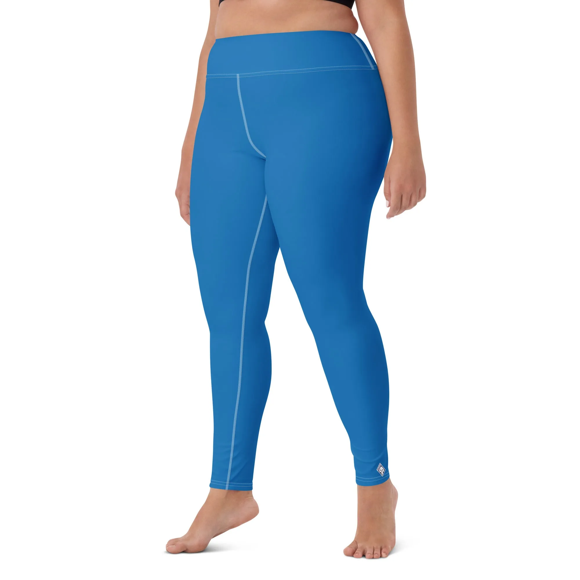 Essential Activewear: Solid Color Leggings for Her - Azul