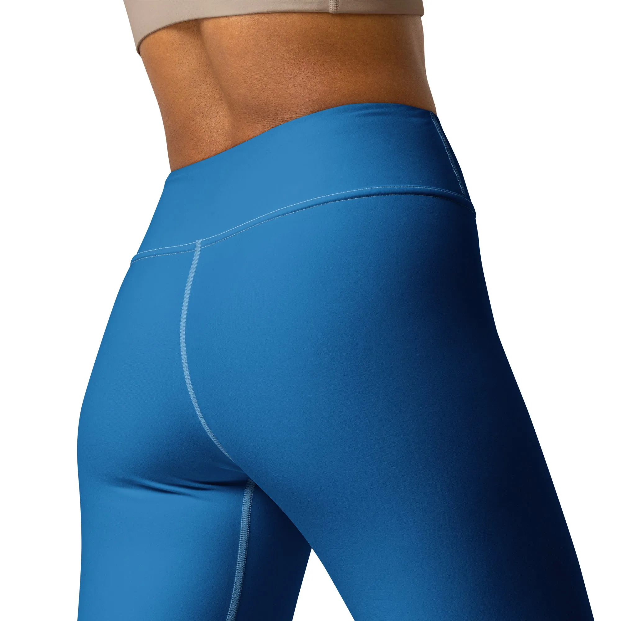 Essential Activewear: Solid Color Leggings for Her - Azul