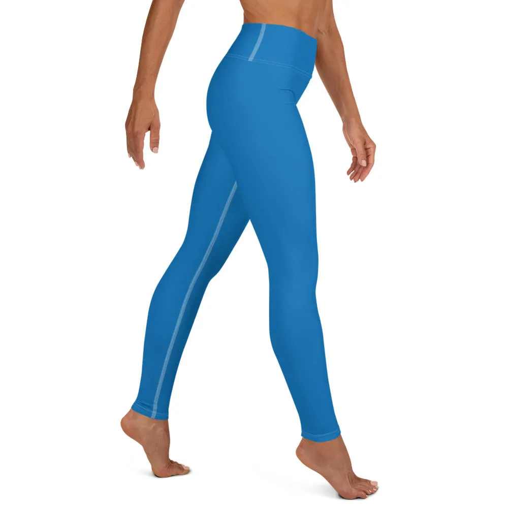 Essential Activewear: Solid Color Leggings for Her - Azul