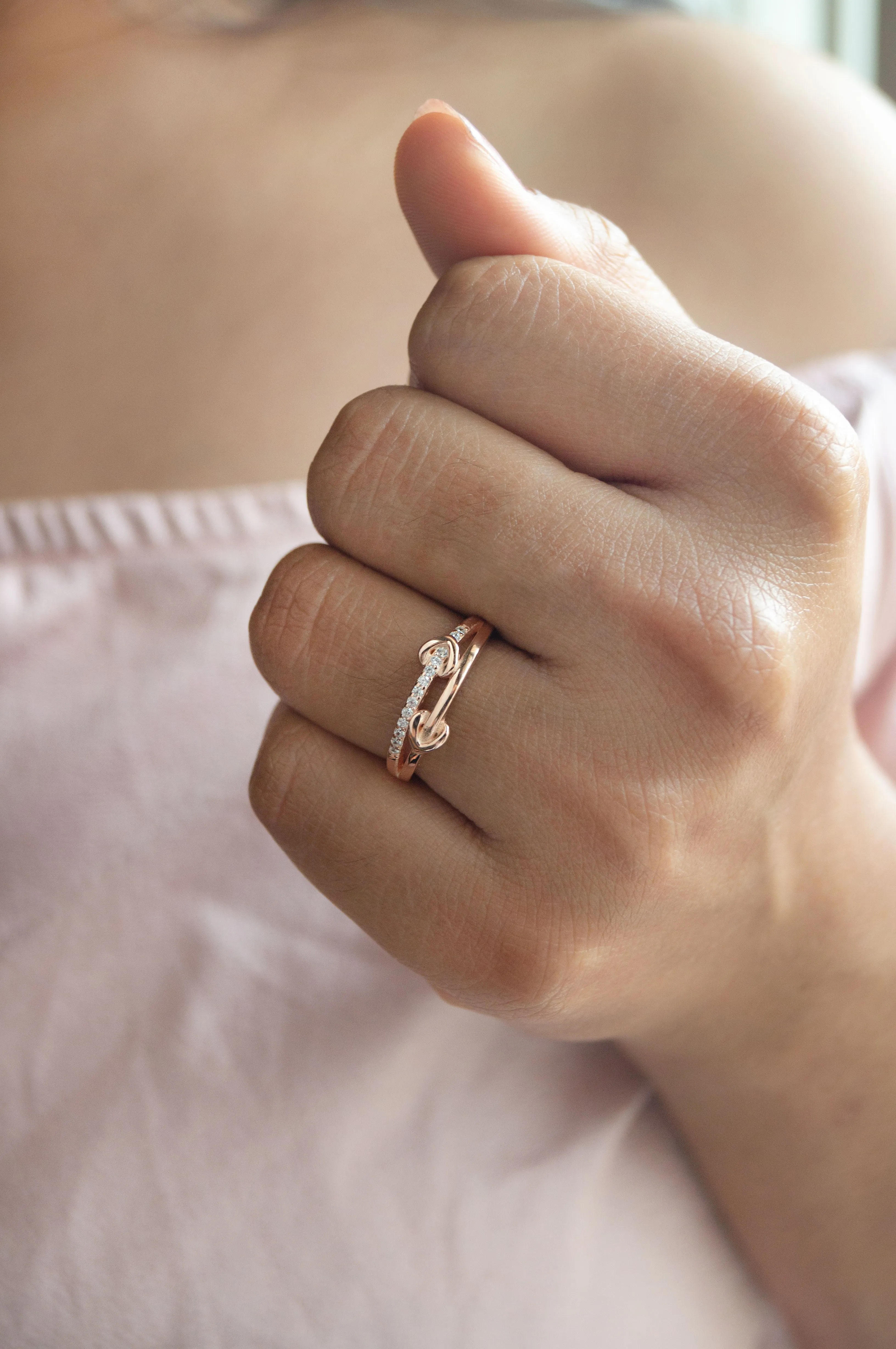 Far Yet Together Hearts Sterling Silver Ring