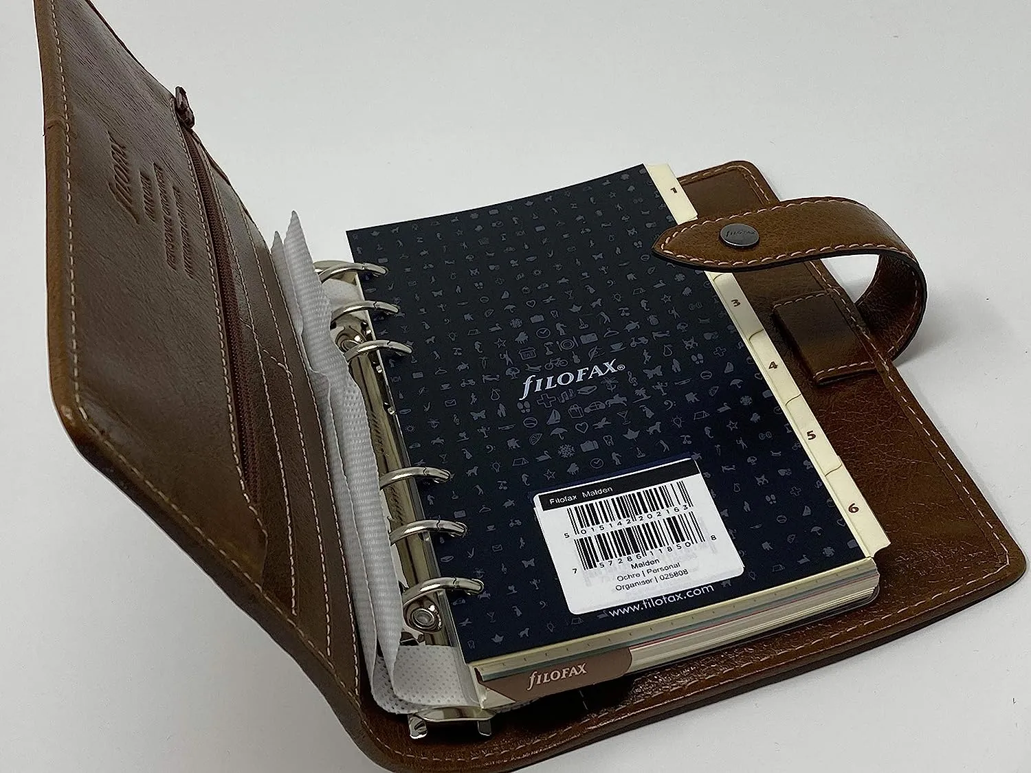 Filofax Malden Personal Ochre Leather Organizer Agenda Calendar 2024