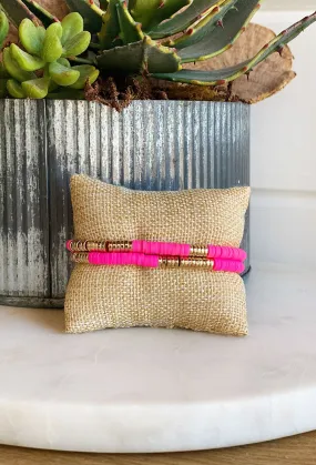 Finishing Touch Bracelet Set in Pink