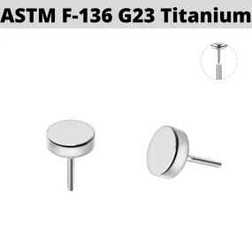 G23 Titanium Threadless Push In Round Disc Top