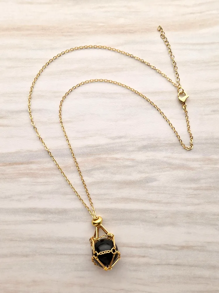 Gem Web Necklace