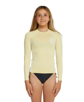 Girl's Classic UV Long Sleeve Rash Vest - Banana