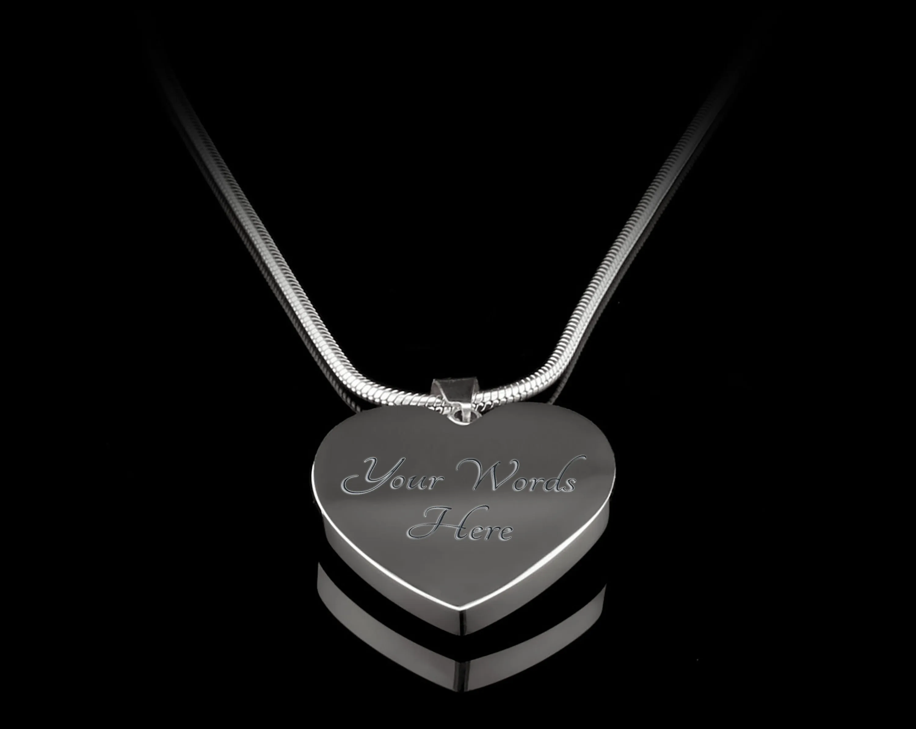 Guardian Angel Heart Photo Memorial Necklace