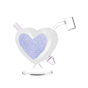 Heart Glass Mini Dab Rig