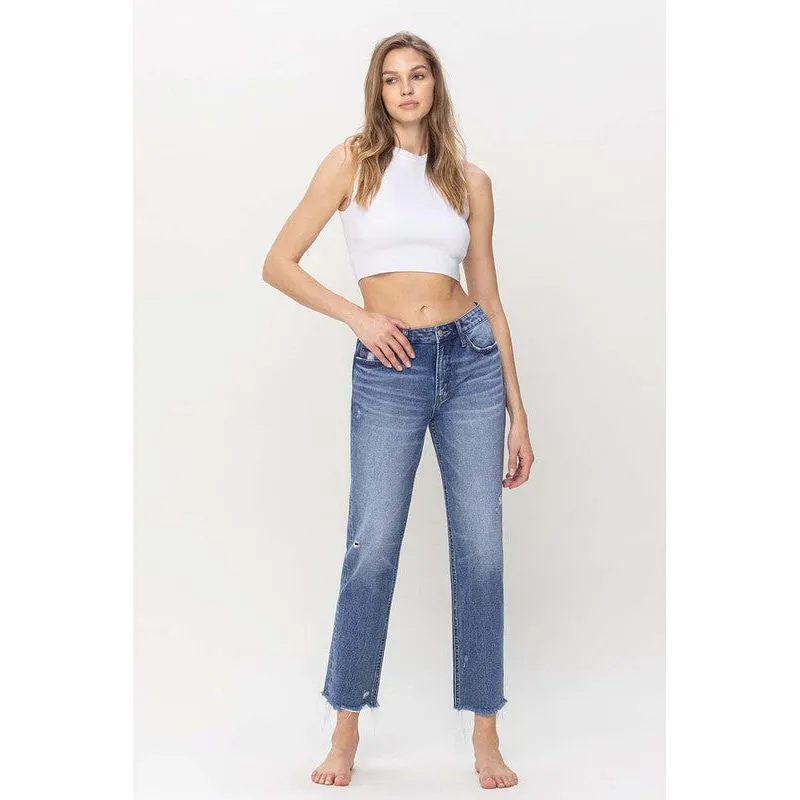 High Rise Straight Jeans