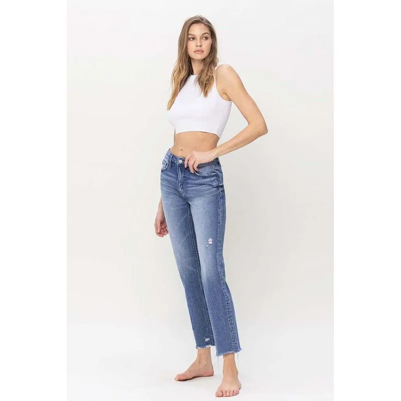 High Rise Straight Jeans