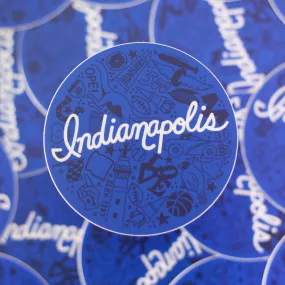 Indianapolis sticker, Indianapolis icons vinyl sticker, Indiana sticker