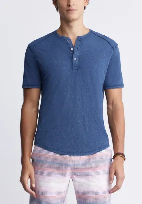 Kitte Men's Henley T-shirt in Whale Blue - BM24245